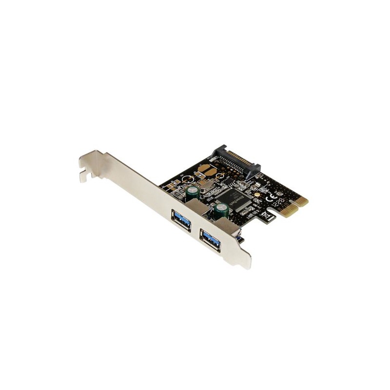 StarTech.com 2 Port PCI Express PCIe SuperSpeed USB 3.0 Controller Card w/ SATA Power