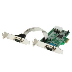 StarTech.com 2 Port Low Profile Native RS232 PCI Express Serial Card with 16550 UART