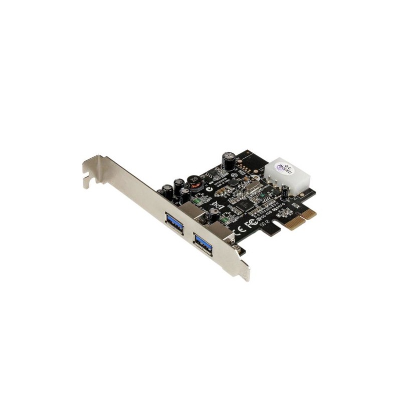 StarTech.com 2 Port PCI Express (PCIe) SuperSpeed USB 3.0 Card Adapter with UASP - LP4 Power