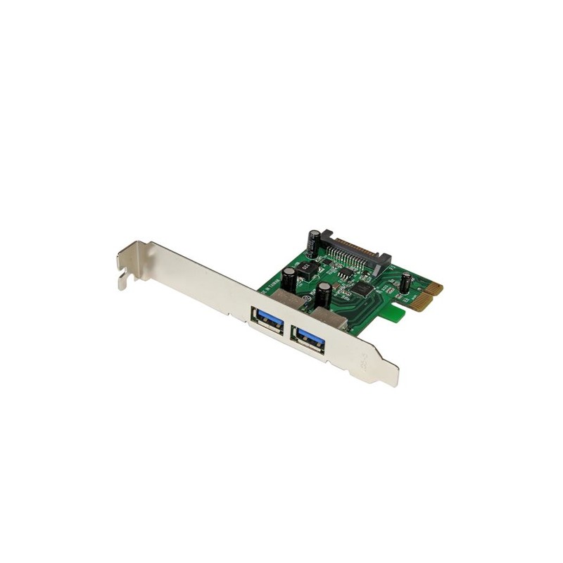 StarTech.com 2 Port PCI Express (PCIe) SuperSpeed USB 3.0 Card Adapter with UASP - SATA Power