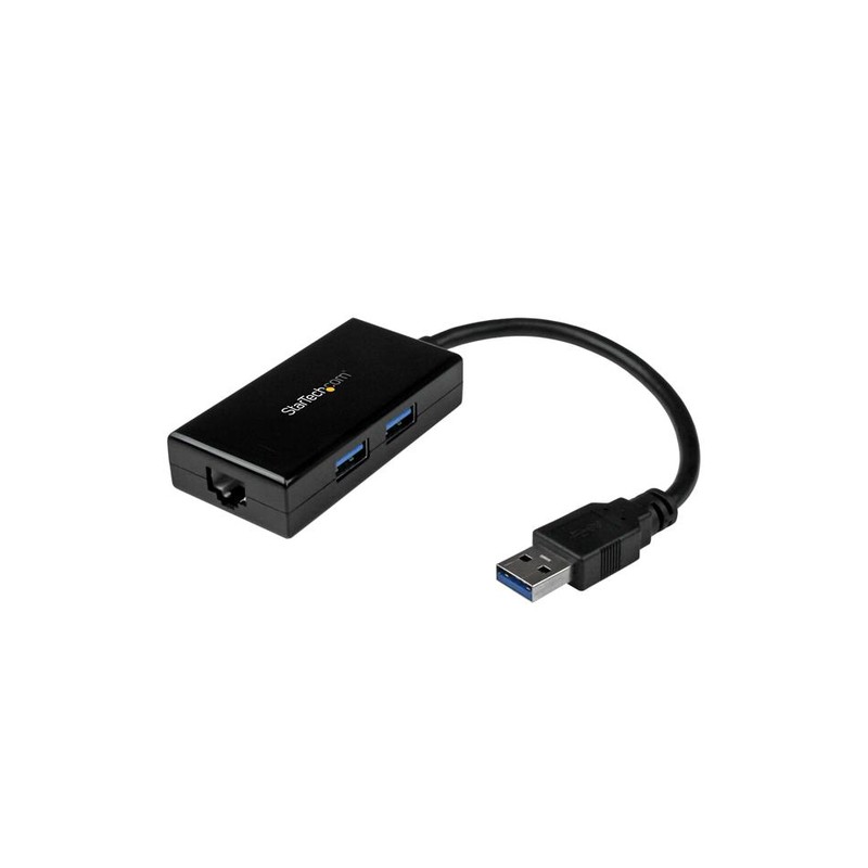 StarTech.com USB 3.0 to Gigabit Network Adapter with Built-In 2-Port USB Hub