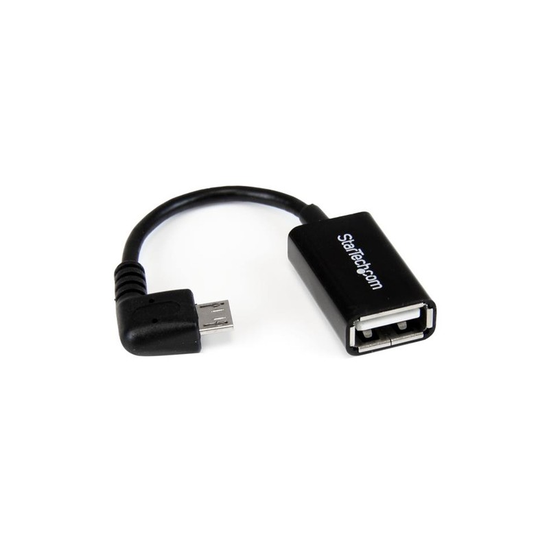 StarTech.com 5in Right Angle Micro USB to USB OTG Host Adapter M/F