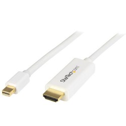 StarTech.com Mini DisplayPort to HDMI Converter Cable - 6 ft (2m) - 4K - White