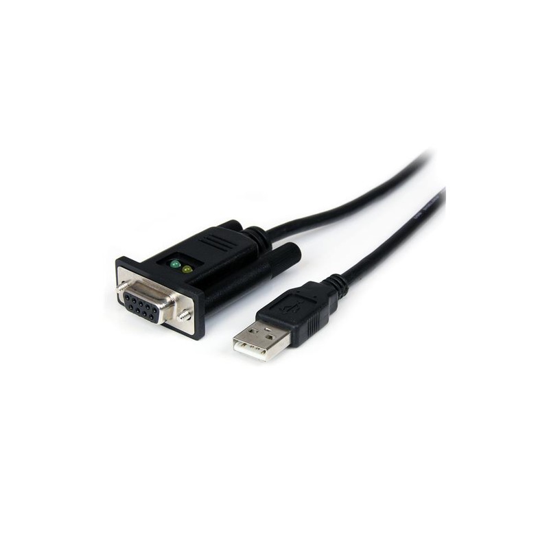 StarTech.com 1 Port USB to Null Modem RS232 DB9 Serial DCE Adapter Cable with FTDI