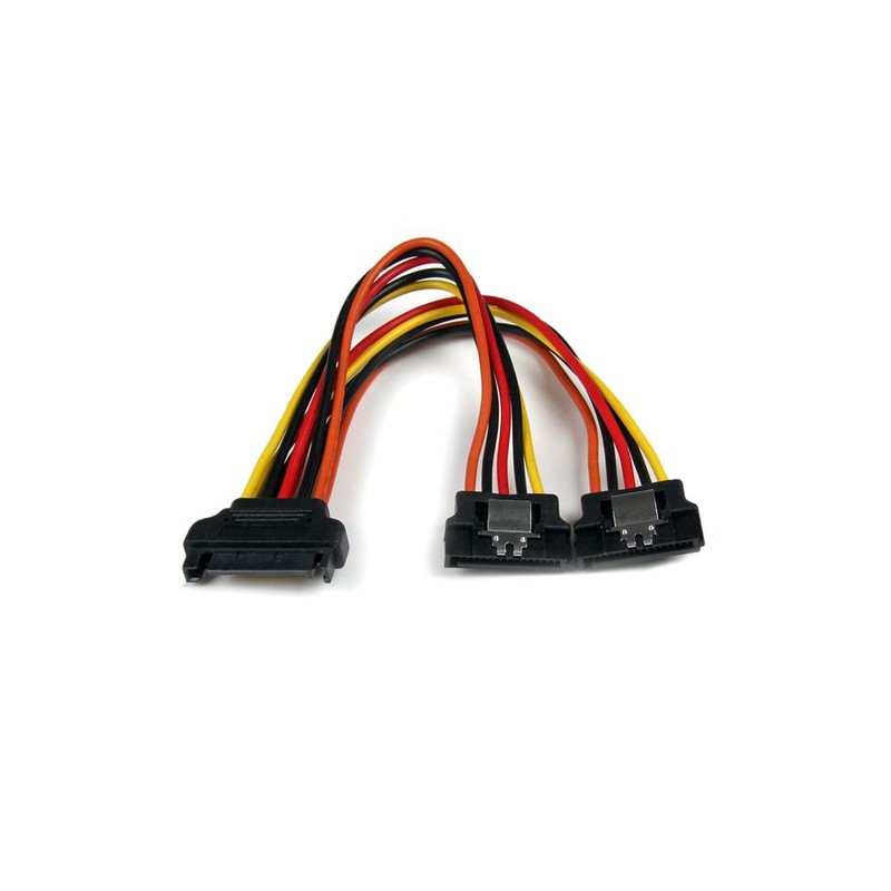 StarTech.com 6in Latching SATA Power Y Splitter Cable Adapter - M/F