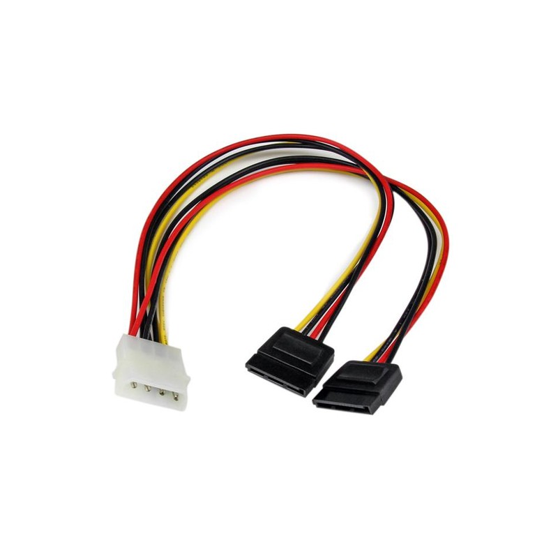 StarTech.com 12in LP4 to 2x SATA Power Y Cable Adapter