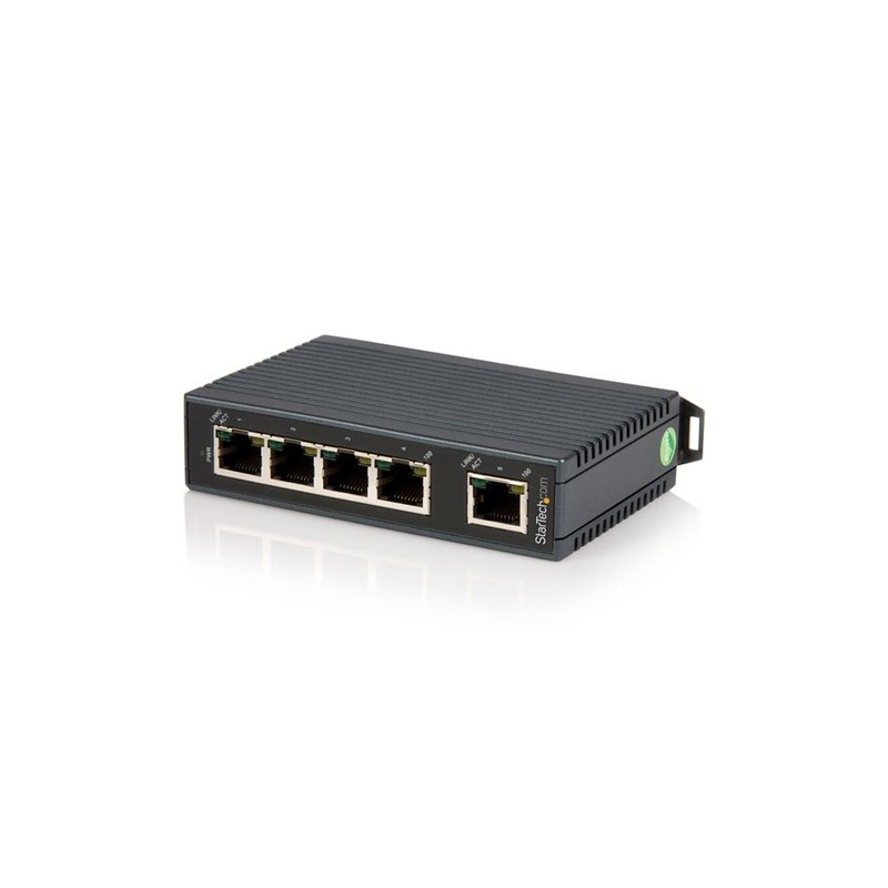 StarTech.com 5-port industrial Ethernet switch - DIN rail mountable