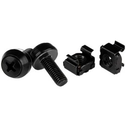 M6 Screws & Cage Nuts - 50 Pack Black