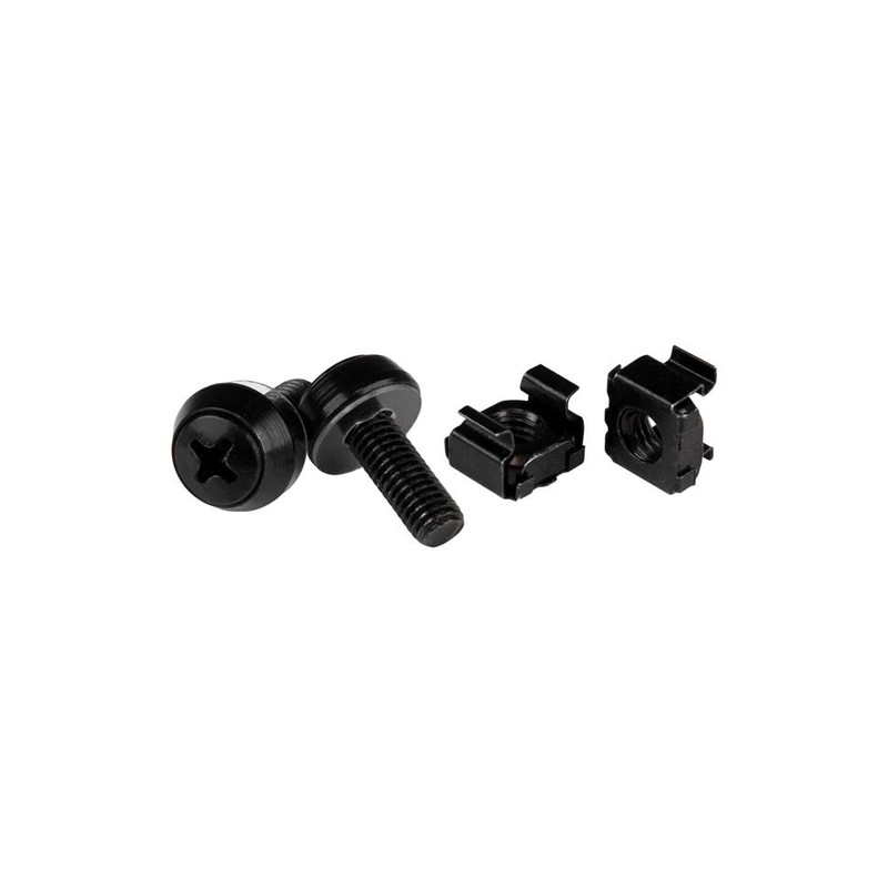 M6 Screws & Cage Nuts - 50 Pack Black