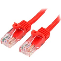 StarTech.com 45PAT5MRD networking cable 5 m Cat5e U/UTP (UTP) Red