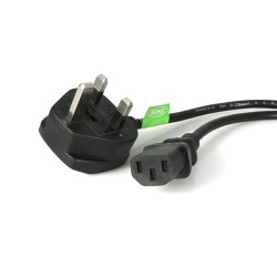 StarTech.com 3m UK Computer Power Cord - 3 Pin Mains Lead - C13 to BS-1363