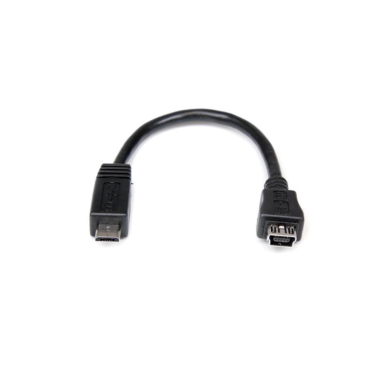 StarTech.com 6in Micro USB to Mini USB Adapter Cable M/F