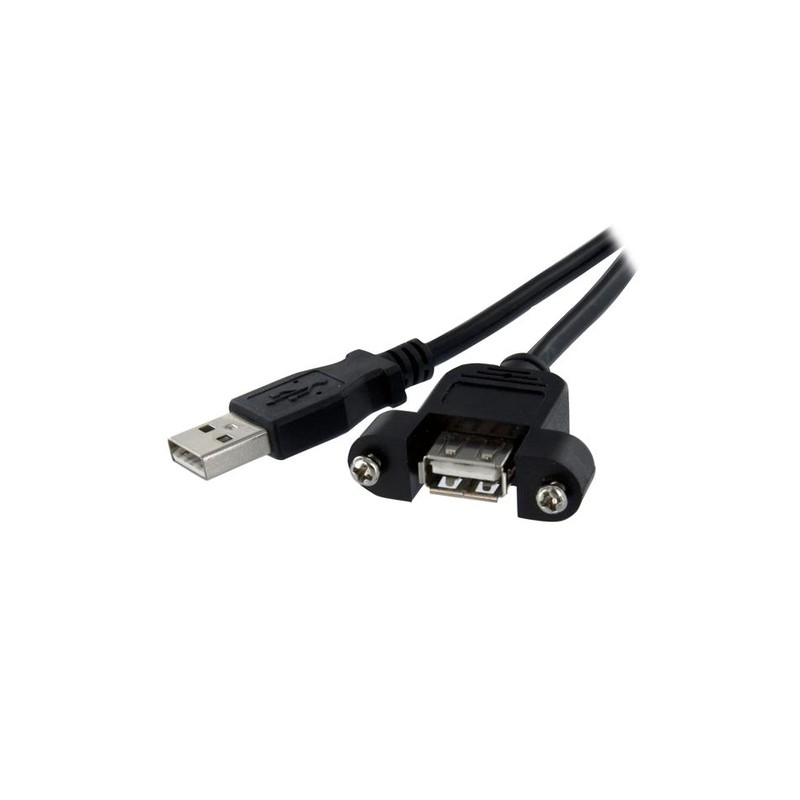 StarTech.com 2 ft Panel Mount USB Cable A to A - F/M