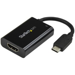 StarTech.com USB-C to 4K HDMI Adapter with USB Power Delivery - 60 Watts - Black