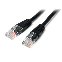 StarTech.com 15m Cat5e Black Molded RJ45 UTP Cat 5e Patch Cable - 15 m Patch Cord