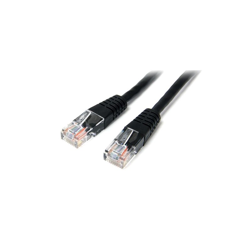 StarTech.com 15m Cat5e Black Molded RJ45 UTP Cat 5e Patch Cable - 15 m Patch Cord