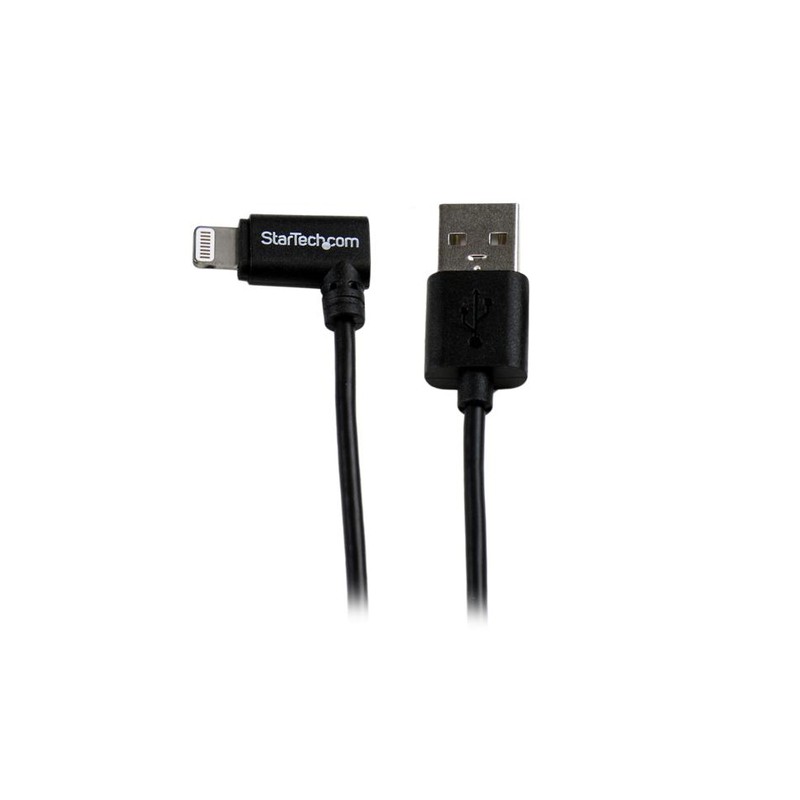 StarTech.com USB to Lightning Cable - Apple MFi Certified - Angled - 2 m (6 ft.)- Black