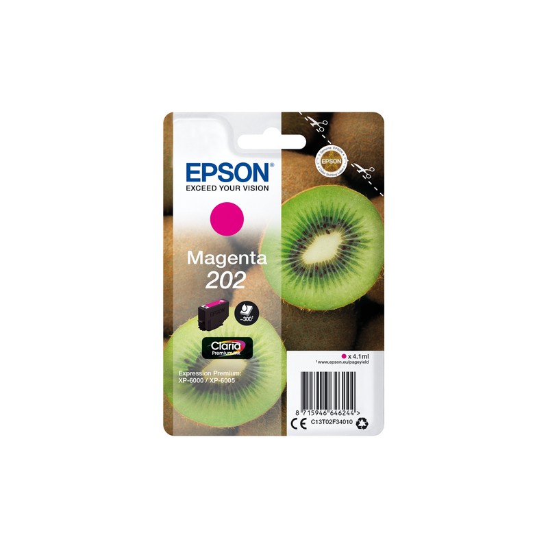 Epson Kiwi Singlepack Magenta 202 Claria Premium Ink