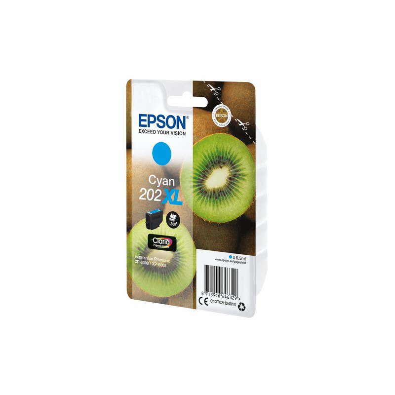 Epson Kiwi Singlepack Cyan 202XL Claria Premium Ink