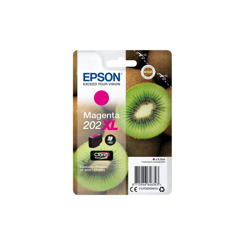 Epson Kiwi Singlepack Magenta 202XL Claria Premium Ink