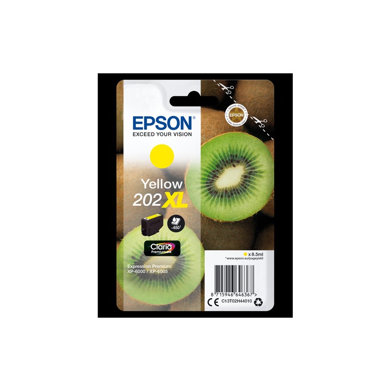 Epson Kiwi Singlepack Yellow 202XL Claria Premium Ink