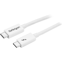 StarTech.com Thunderbolt 3 Cable - 20Gbps - 2m - White - Thunderbolt, USB, and DisplayPort Compatible