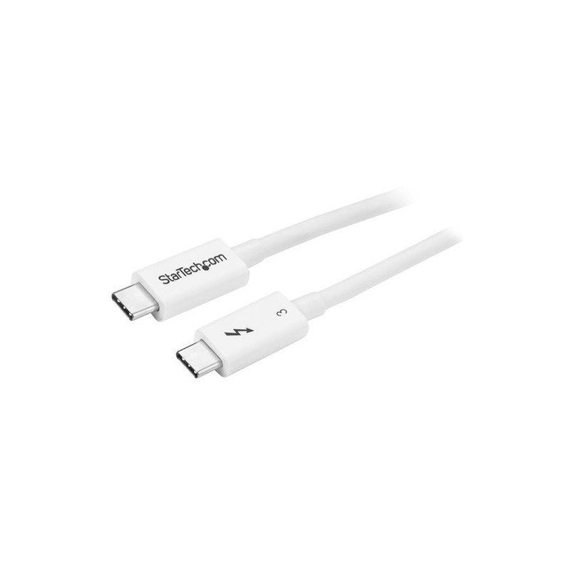 StarTech.com Thunderbolt 3 Cable - 40Gbps - 0.5m - White - Thunderbolt, USB, and DisplayPort Compatible