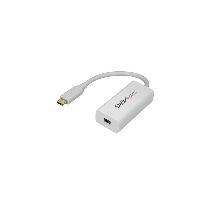 StarTech.com USB-C to Mini DisplayPort Adapter - 4K 60Hz - White