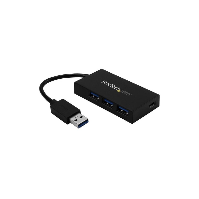 StarTech.com 4-Port USB Hub - USB 3.0 - USB-A to 3x USB-A and 1x USB-C - Includes Power Adapter