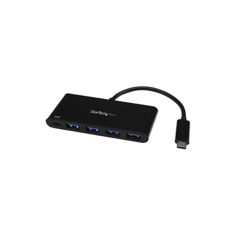 StarTech.com 4-Port USB-C Hub with Power Delivery - USB-C to 4x USB-A - USB 3.0 Hub