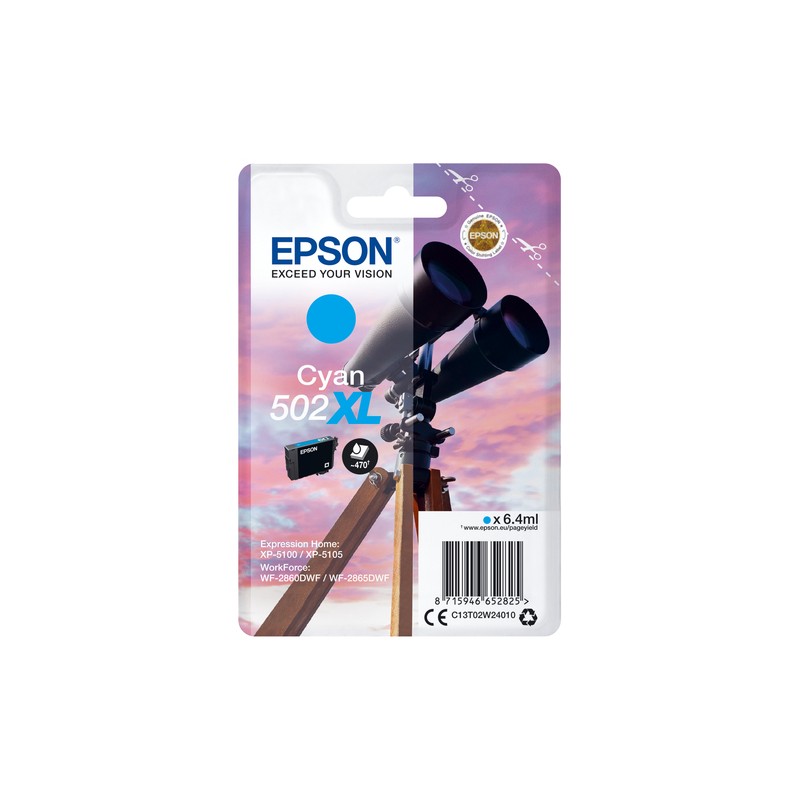 Epson Singlepack Cyan 502XL Ink