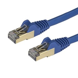 StarTech.com 1 m CAT6a Ethernet Cable - 10 Gigabit Shielded Snagless RJ45 100W PoE Patch Cord - 10GbE STP Category 6a Network Ca