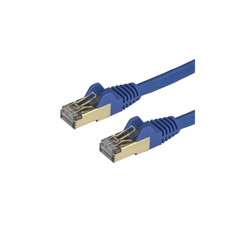 StarTech.com 1 m CAT6a Ethernet Cable - 10 Gigabit Shielded Snagless RJ45 100W PoE Patch Cord - 10GbE STP Category 6a Network Ca