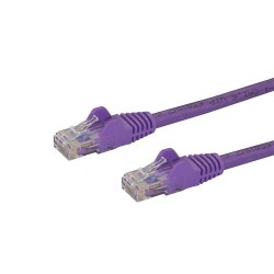 StarTech.com 5m CAT6 Ethernet Cable - Purple CAT 6 Gigabit Ethernet Wire -650MHz 100W PoE++ RJ45 UTP Category 6 Network/Patch Co