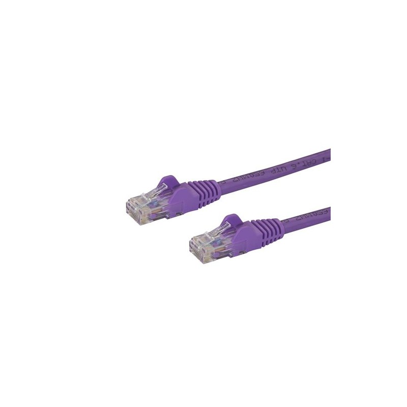 StarTech.com 5m CAT6 Ethernet Cable - Purple CAT 6 Gigabit Ethernet Wire -650MHz 100W PoE++ RJ45 UTP Category 6 Network/Patch Co