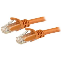 StarTech.com 15m CAT6 Ethernet Cable - Orange CAT 6 Gigabit Ethernet Wire -650MHz 100W PoE++ RJ45 UTP Category 6 Network/Patch C