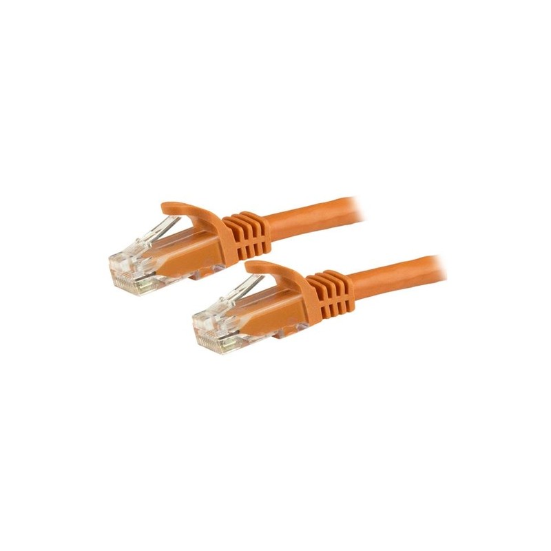 StarTech.com 15m CAT6 Ethernet Cable - Orange CAT 6 Gigabit Ethernet Wire -650MHz 100W PoE++ RJ45 UTP Category 6 Network/Patch C