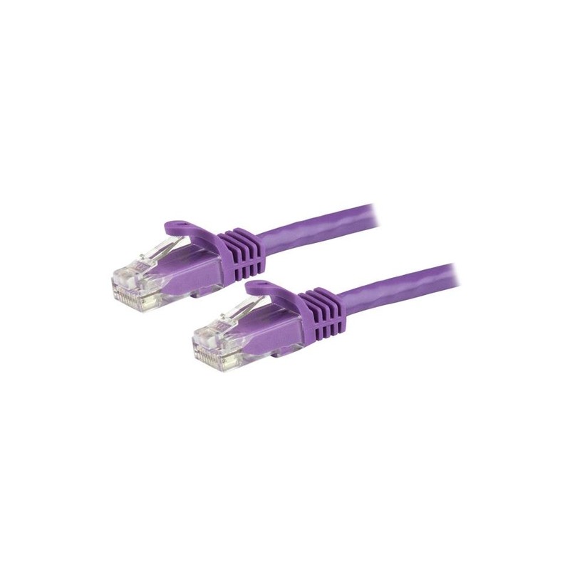 StarTech.com 15m CAT6 Ethernet Cable - Purple CAT 6 Gigabit Ethernet Wire -650MHz 100W PoE++ RJ45 UTP Category 6 Network/Patch C