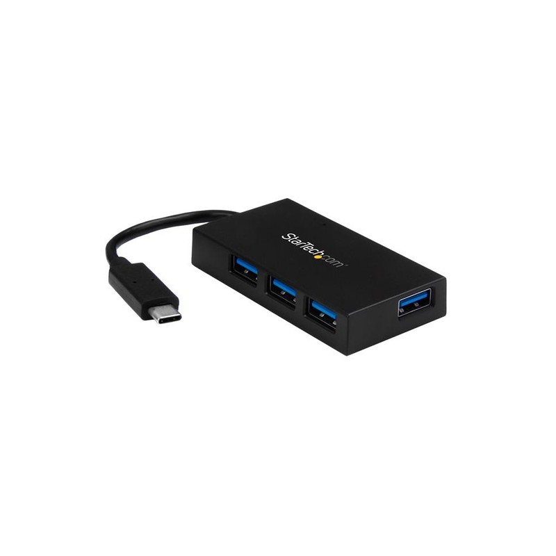 StarTech.com 4-Port USB-C Hub - USB-C to 4x USB-A - USB 3.0 Hub - Includes Power Adapter