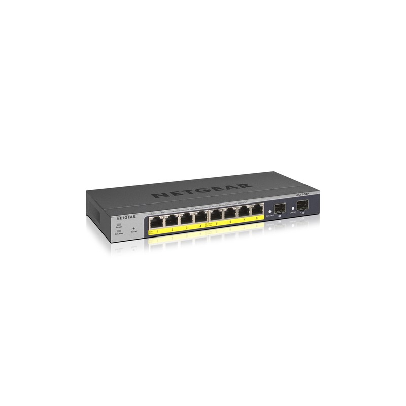 Netgear GS110TP Managed L2/L3/L4 Gigabit Ethernet (10/100/1000) Grey Power over Ethernet (PoE)