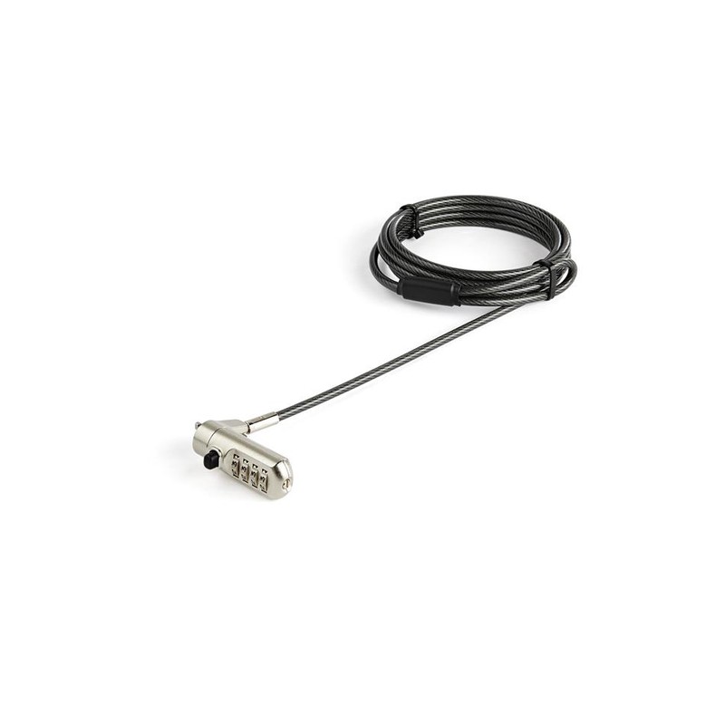 StarTech.com 2 m (6.6 ft.) Laptop Cable Lock - Nano-slot - Customizable Combination