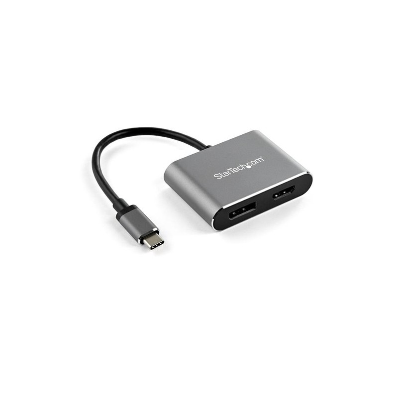 StarTech.com USB C Multiport Video Adapter - 4K 60Hz USB-C to HDMI 2.0 or DisplayPort 1.2 Monitor Adapter - USB Type-C 2-in-1 Di