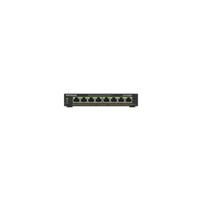 Netgear GS308EP Managed L2/L3 Gigabit Ethernet (10/100/1000) Black Power over Ethernet (PoE)