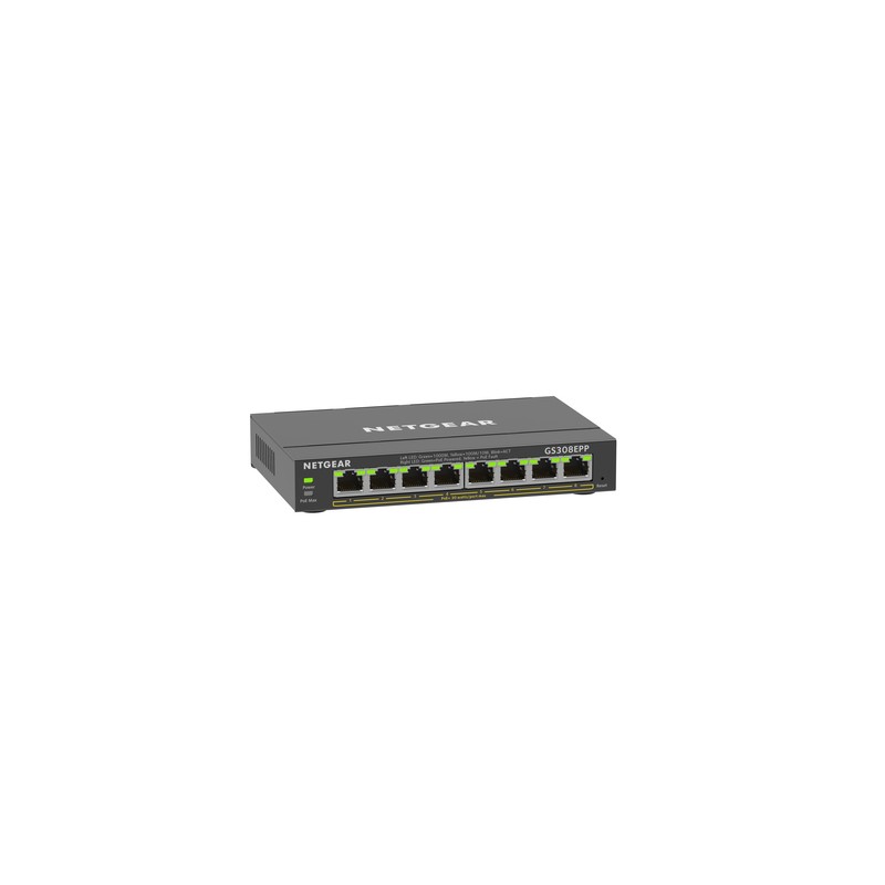 Netgear GS308EPP Managed L2/L3 Gigabit Ethernet (10/100/1000) Black Power over Ethernet (PoE)